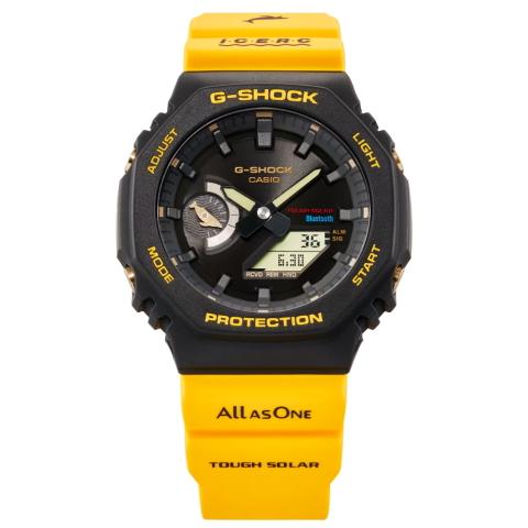 CASIO G-SHOCK GA-B2100K-9AJR JDM Tough Solar Mobile Link Analog-Digital Ilkuji Frogman I-Search Japan Black Yellow Men's Watch