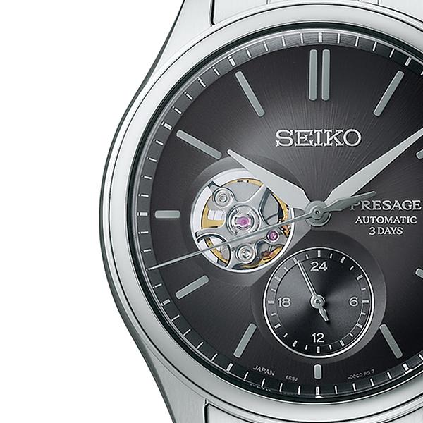Seiko Presage Classic Series SARJ009 Men's Mechanical Automatic Watch with Ink-Blue Dial and Open Heart Movement, Exclusive