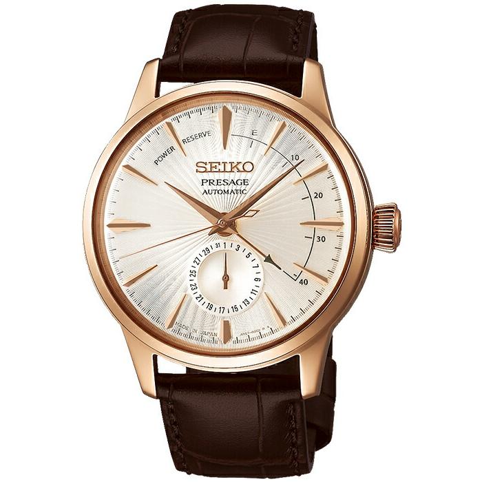Seiko Presage Cocktail Time SARY132 Men's Mechanical Automatic Watch with Gray Leather Strap