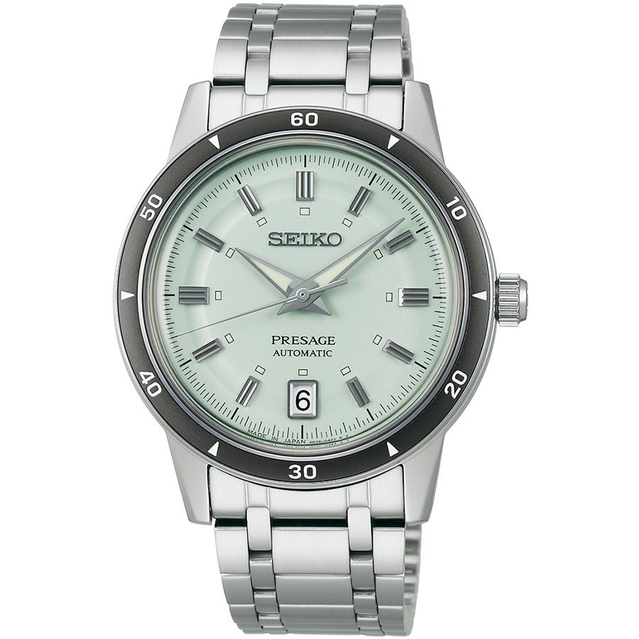 Seiko Presage Style 60's Timeless Color Palette SARY265 Men's Mechanical Automatic Watch with Ice Green Dial