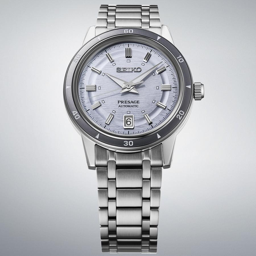 Seiko Presage Style 60's Timeless Color Palette SARY267 Men's Mechanical Automatic Watch with Silver-Violet Dial
