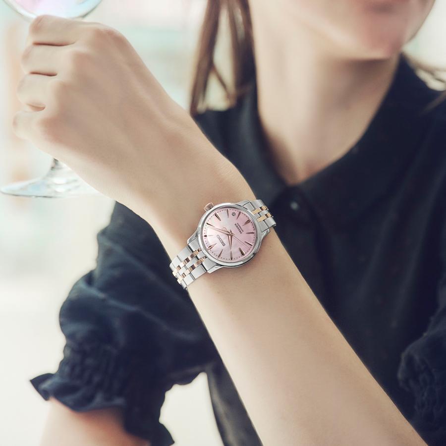 SEIKO PRESAGE Cocktail Time SARY270 JDM Sakura Aviation Limited Edition Automatic Pink Mother of Pearl Ladies Watch