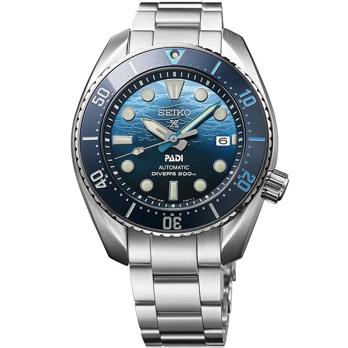 Seiko Prospex Sumo PADI Special THE GREAT BLUE SBDC189 Men's Mechanical Diver's Watch, Blue Exclusive