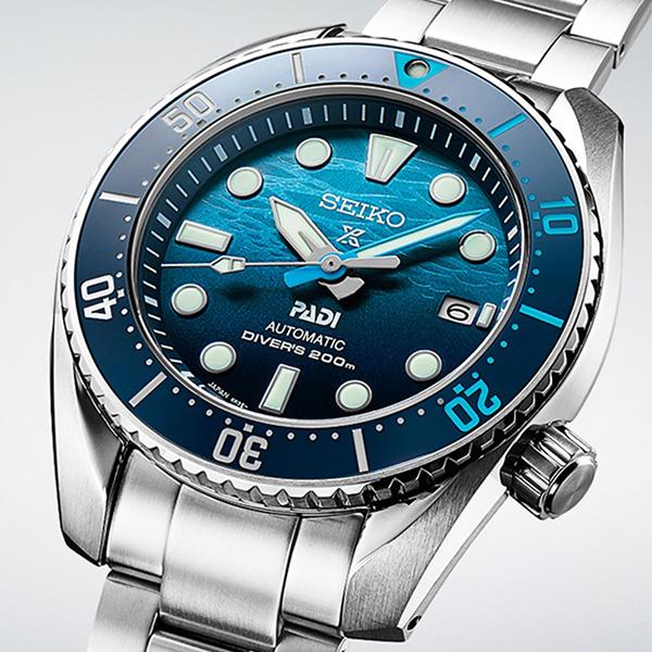 Seiko Prospex Sumo PADI Special THE GREAT BLUE SBDC189 Men's Mechanical Diver's Watch, Blue Exclusive