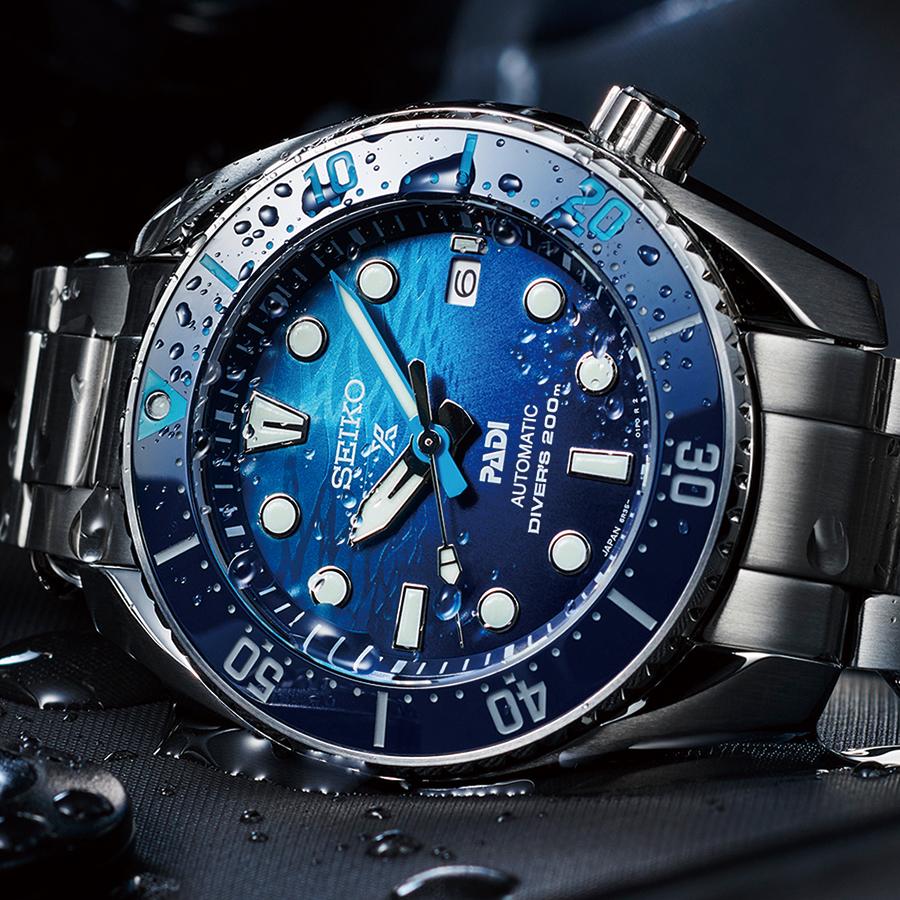 Seiko Prospex Sumo PADI Special THE GREAT BLUE SBDC189 Men's Mechanical Diver's Watch, Blue Exclusive