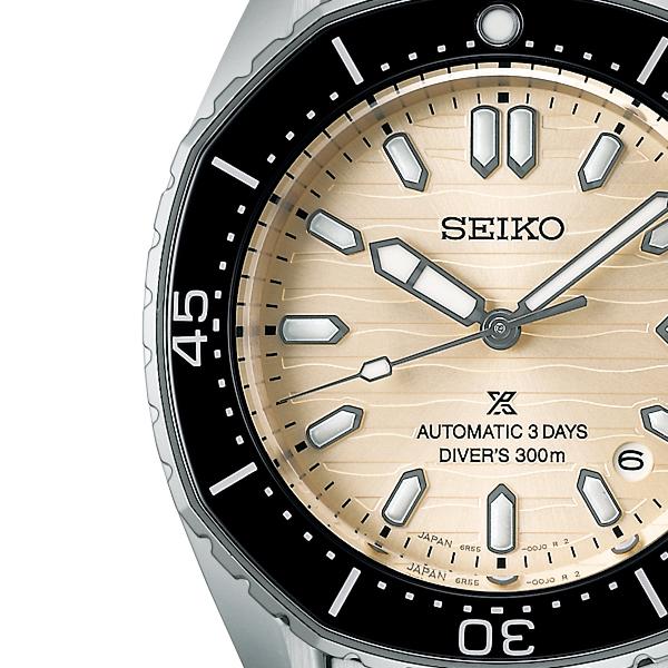 Seiko Prospex Diver Scuba Mechanical SBDC201 Men's Watch with Pearl Beige Dial, Exclusive