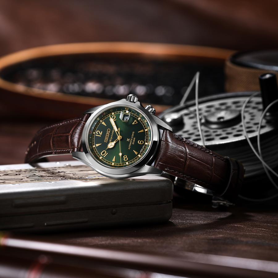 Seiko Prospex Alpinist Mechanical 3-Day SBDC211 Men's Watch with Green Dial and Leather Strap, Released November 8th