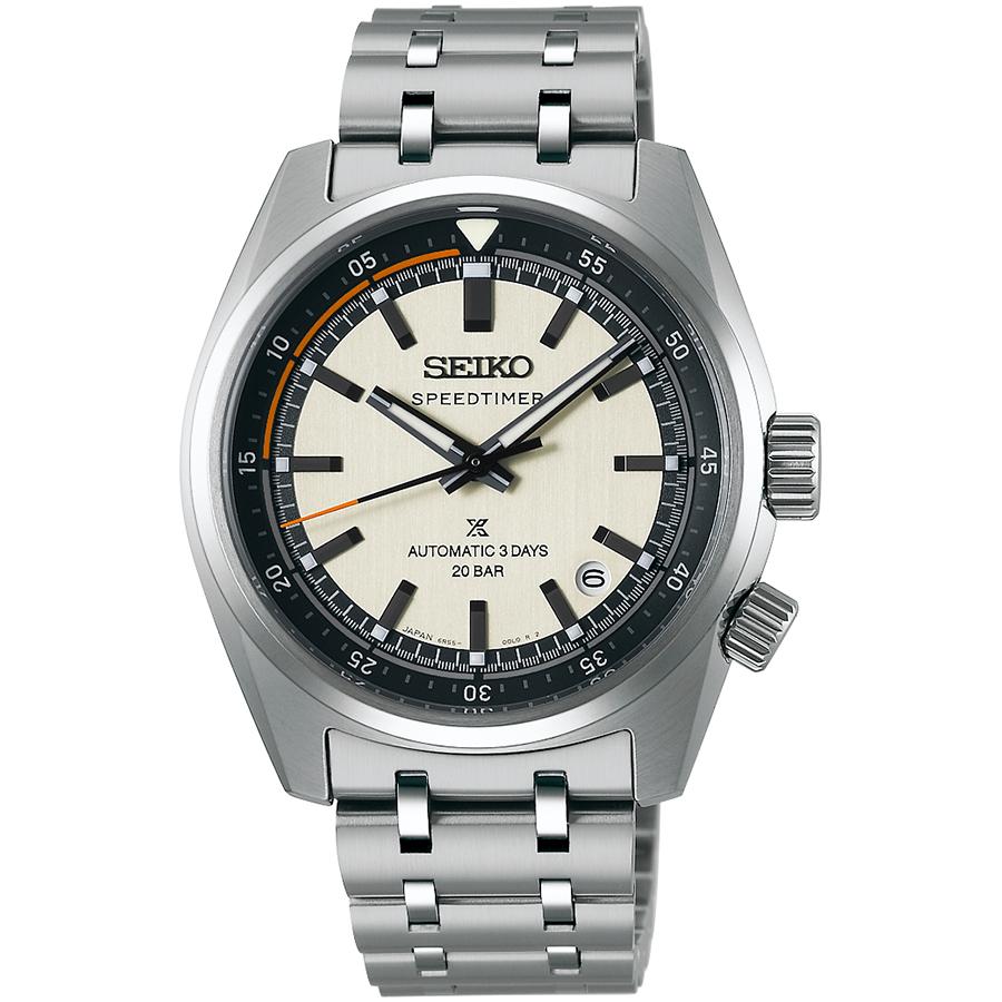Seiko Prospex Speedtimer Mechanical Chronograph SBDC215 Men's Watch with Silver-White Dial