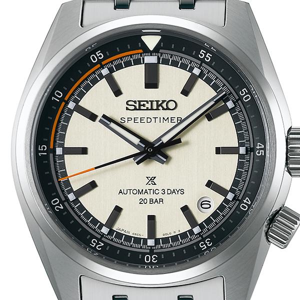 Seiko Prospex Speedtimer Mechanical Chronograph SBDC215 Men's Watch with Silver-White Dial