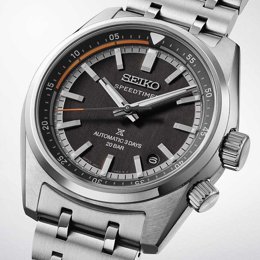 Seiko Prospex Speedtimer Mechanical Chronograph SBDC217 Men's Watch with Black Dial, Exclusive Model