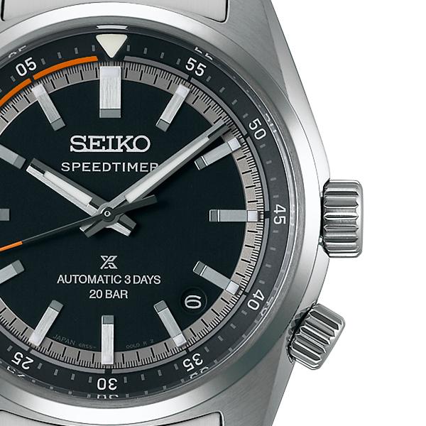Seiko Prospex Speedtimer Mechanical Chronograph SBDC217 Men's Watch with Black Dial, Exclusive Model