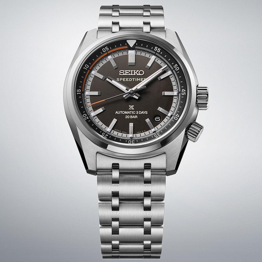 Seiko Prospex Speedtimer Mechanical Chronograph SBDC217 Men's Watch with Black Dial, Exclusive Model