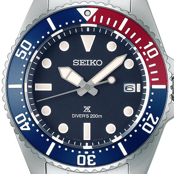 Seiko Prospex Diver Scuba Solar Men's Watch SBDJ061, Navy Dial, Pepsi-Colored Bezel
