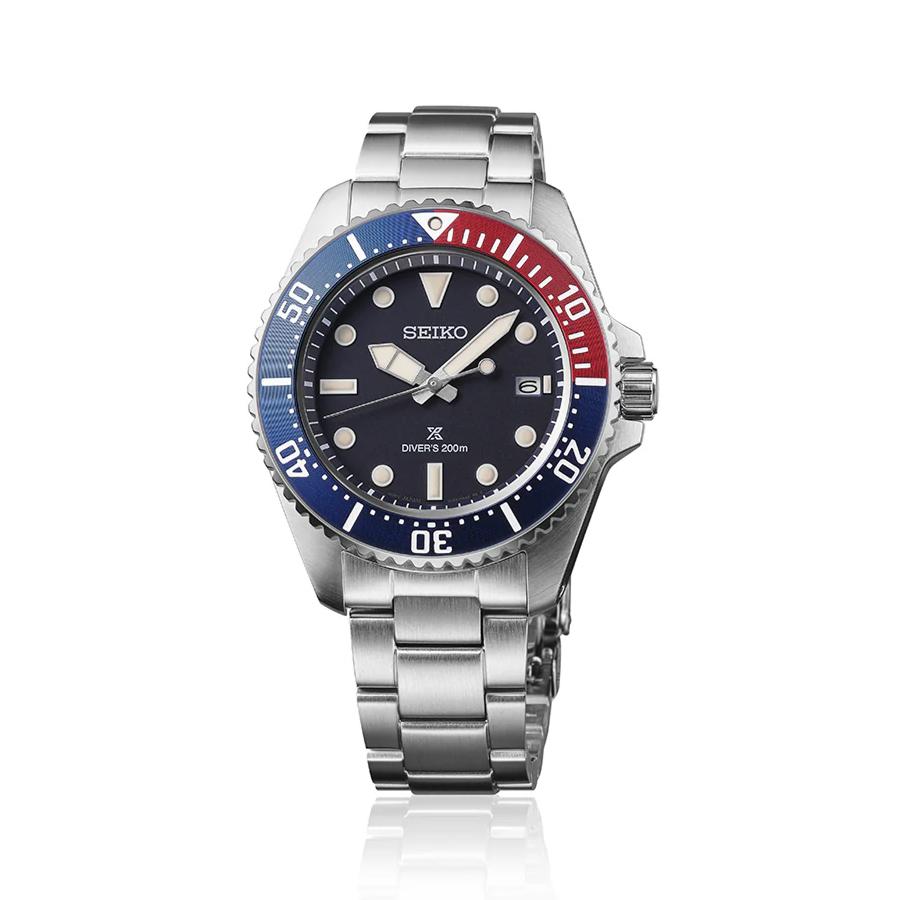 Seiko Prospex Diver Scuba Solar Men's Watch SBDJ061, Navy Dial, Pepsi-Colored Bezel