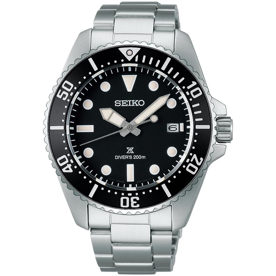 Seiko Prospex Diver Scuba Solar SBDJ063 Men's Watch with Black Dial