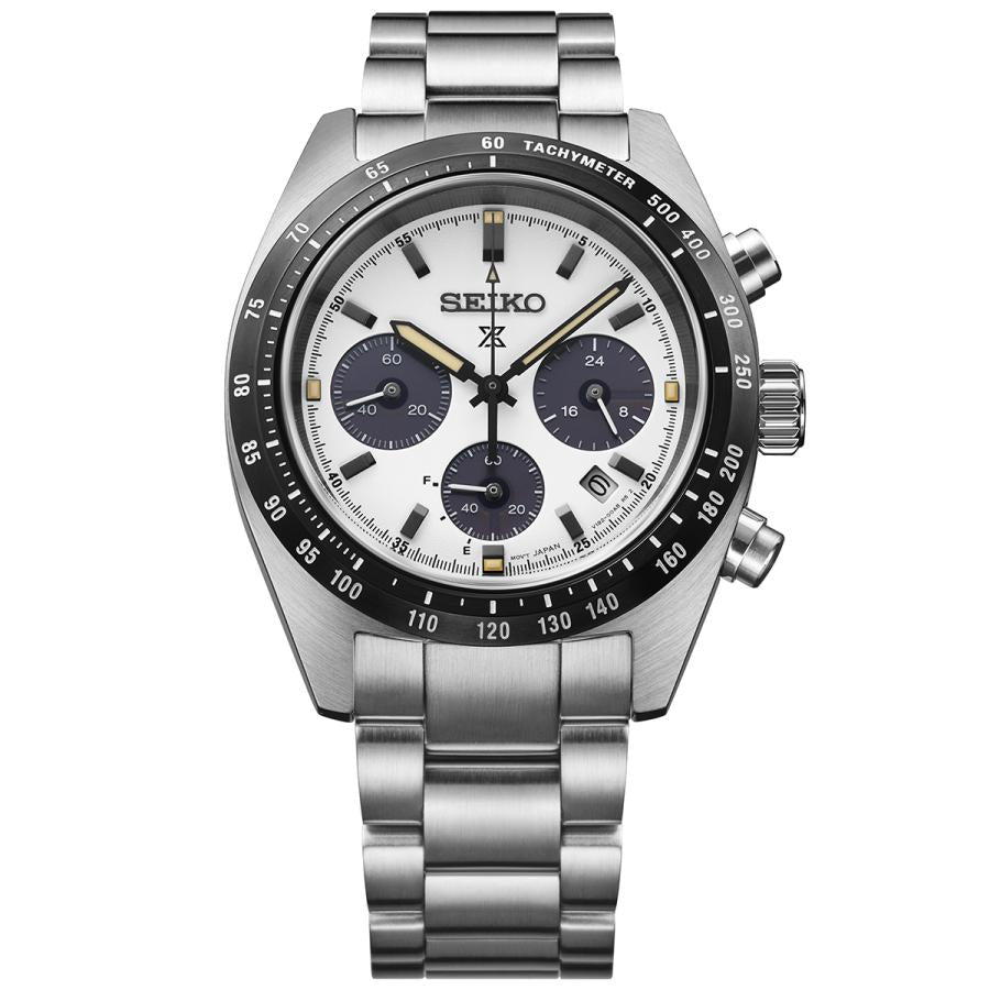 SEIKO Prospex Speedtimer Solar Chronograph SBDL125 Men's Watch White Dial
