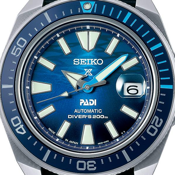 Seiko Prospex Samurai PADI Special THE GREAT BLUE SBDY123 Men's Mechanical Diver's Watch, Blue