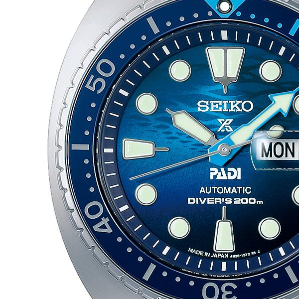 Seiko Prospex Turtle PADI Special THE GREAT BLUE SBDY125 Men's Mechanical Diver's Watch, Blue