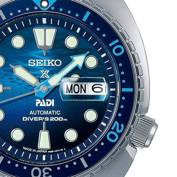 Seiko Prospex Turtle PADI Special THE GREAT BLUE SBDY125 Men's Mechanical Diver's Watch, Blue