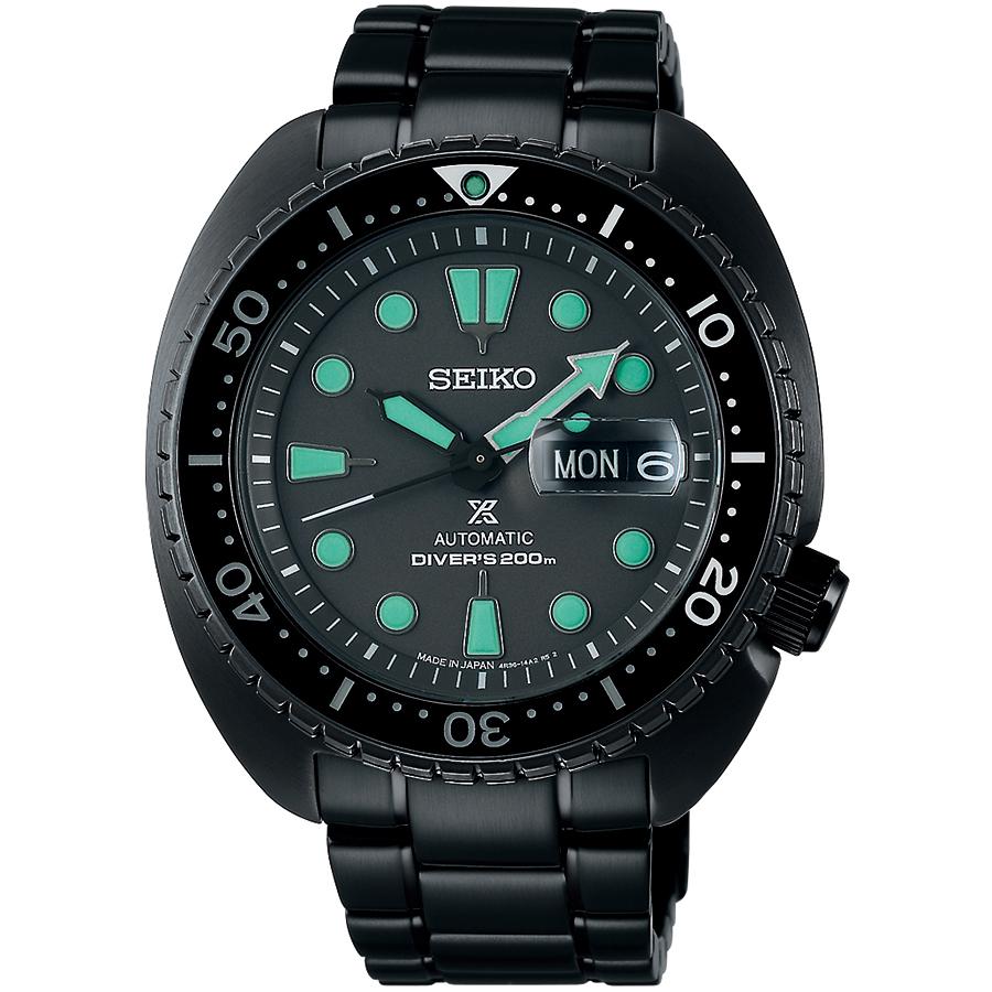 Seiko Prospex Turtle Black Series Night Vision SBDY127 Men's Mechanical Diver's Watch
