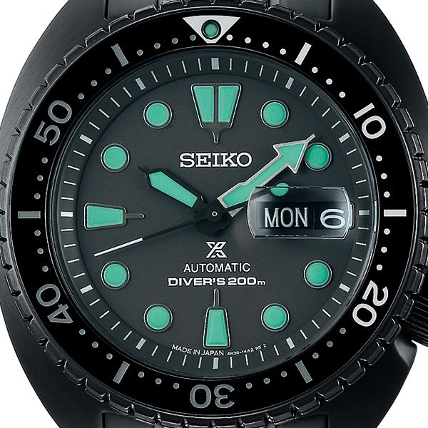 Seiko Prospex Turtle Black Series Night Vision SBDY127 Men's Mechanical Diver's Watch