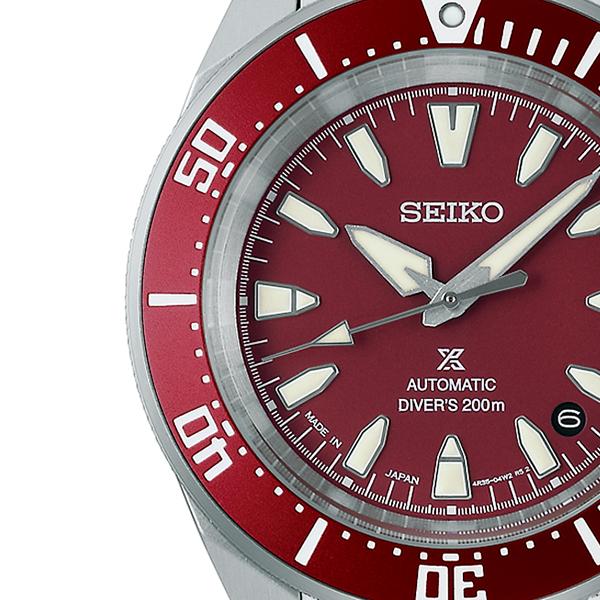 Seiko Prospex Samurai SBDY129 Men's Mechanical Automatic Diver's Watch, Red
