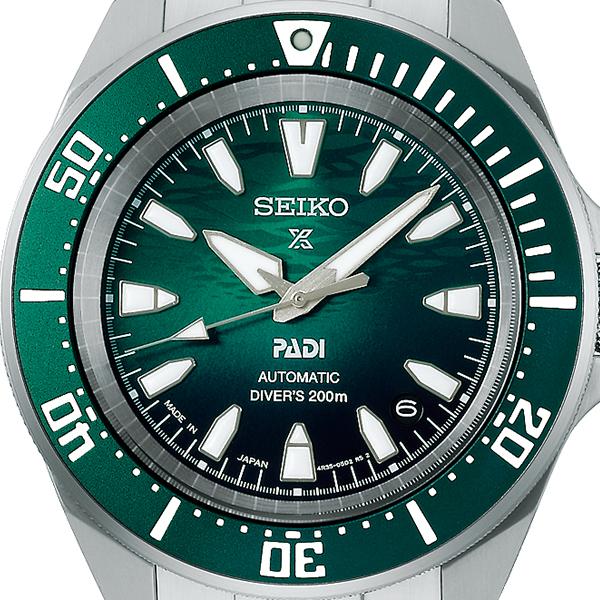 Seiko Prospex Samurai PADI Special Edition SBDY135 Men's Mechanical Diver's Watch, Emerald Green