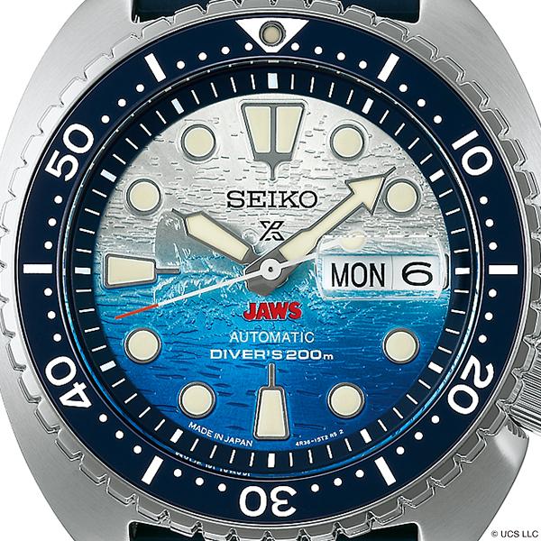 Seiko Prospex JAWS 50th Anniversary Limited Edition Model SBDY137 Men's Mechanical Diver's Watch with Silicone Band