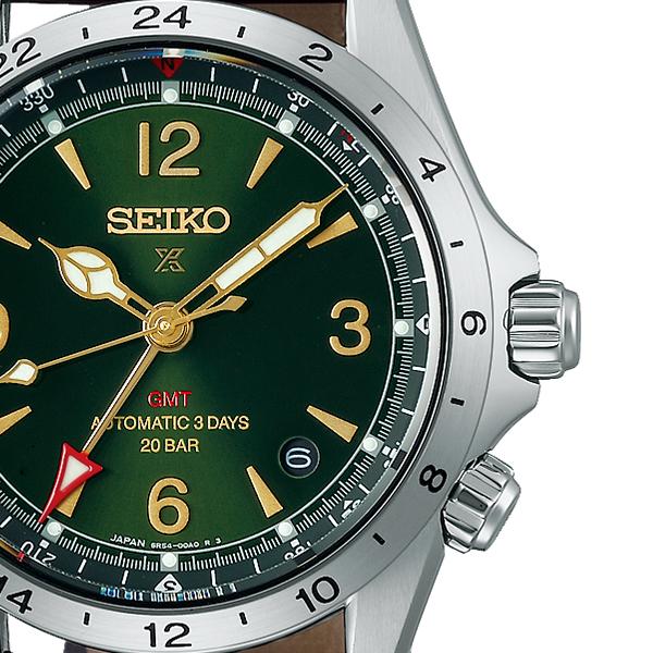 Seiko Prospex Alpinist Mechanical GMT SBEJ005 Men's Watch with Leather Strap, Exclusive Model