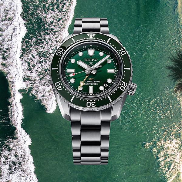 Seiko Prospex 1968 Mechanical Diver's Watch, Modern Design, GMT, SBEJ009, Men's, Mechanical Diver's Watch, Exclusive