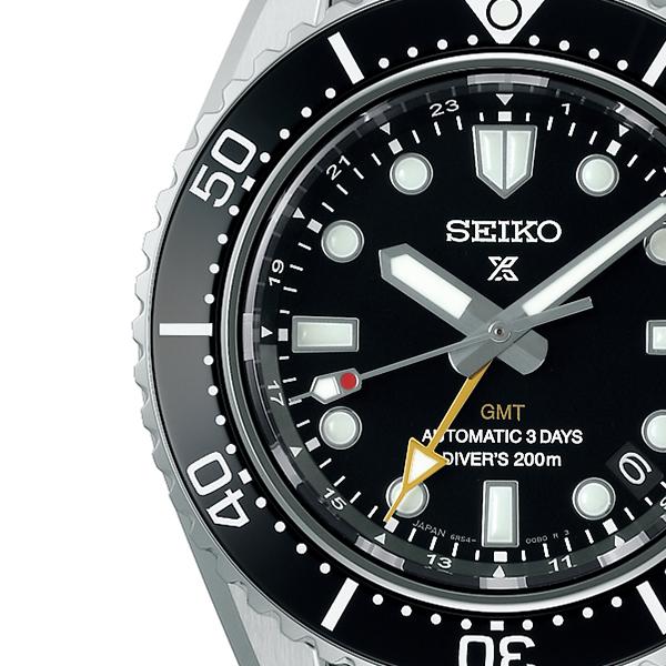 Seiko Prospex 1968 Mechanical Diver's Watch, Modern Design, GMT, SBEJ011, Men's, Mechanical Diver's Watch, Exclusive
