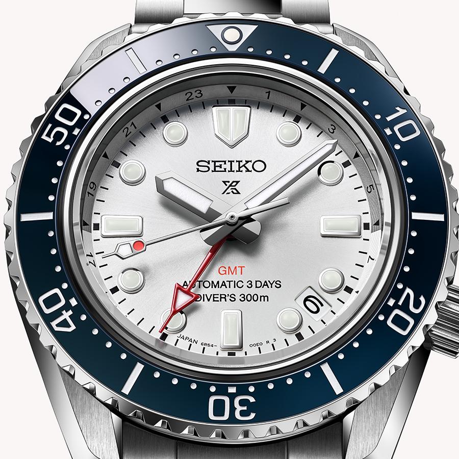 Seiko Prospex Mechanical Diver's 1968 Heritage GMT SBEJ029 Men's Watch with White Dial, Exclusive Model