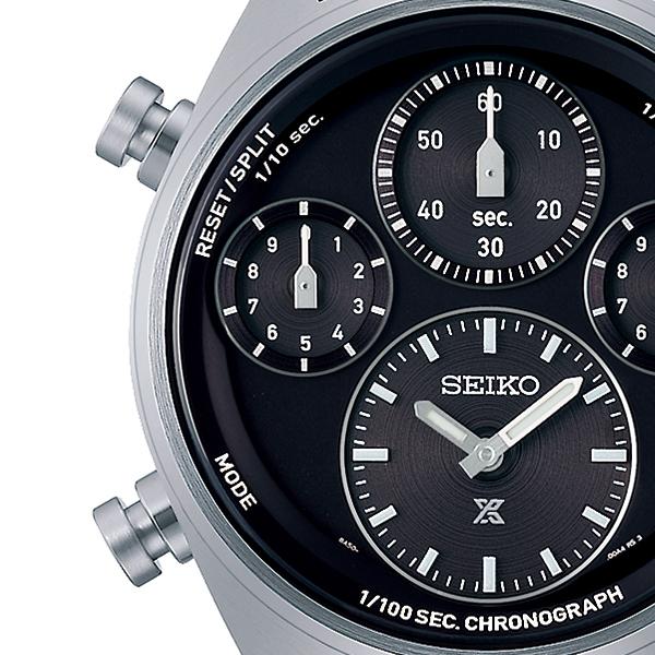 SEIKO PROSPEX SPEEDTIMER SBER003 JDM 1/100 Sec Solar Chronograph Black