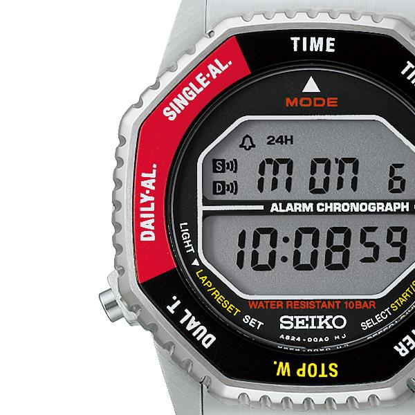 Seiko Selection A829 Rotocall Reissue Astronaut SBJG019 Men's Quartz Battery-Powered Digital Watch in Black and Red, Released November 14th