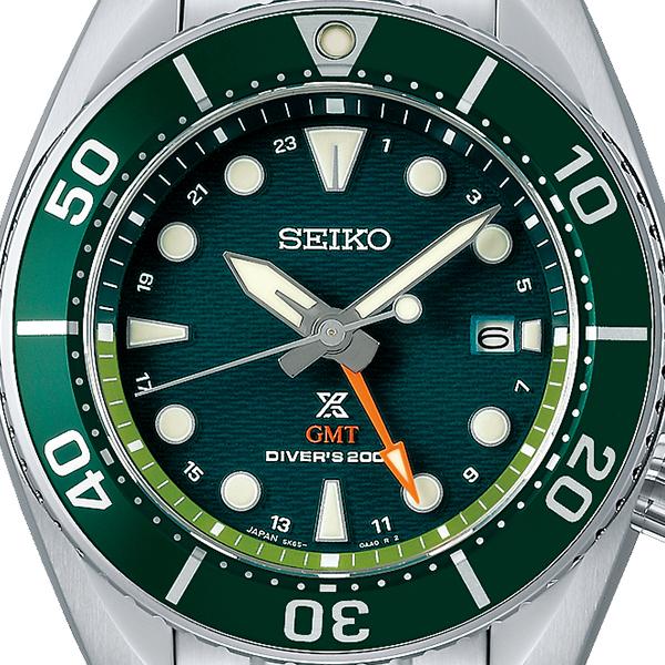 Seiko Prospex Sumo SBPK001 Men's Solar GMT Diver's Watch, Green