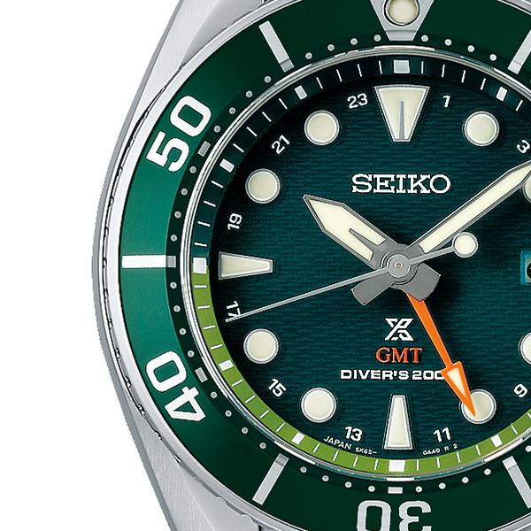 Seiko Prospex Sumo SBPK001 Men's Solar GMT Diver's Watch, Green