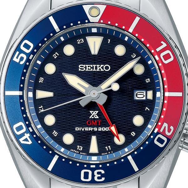 Seiko Prospex Sumo SBPK005 Men's Solar GMT Diver's Watch, Blue, Pepsi