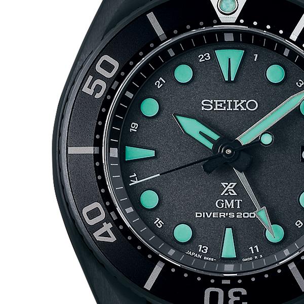 Seiko Prospex Sumo Black Series Night Vision SBPK007 Men's Solar GMT Diver's Watch