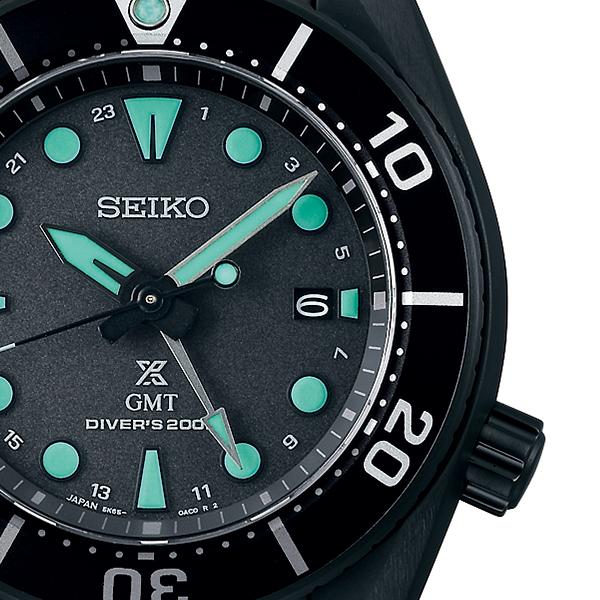 Seiko Prospex Sumo Black Series Night Vision SBPK007 Men's Solar GMT Diver's Watch
