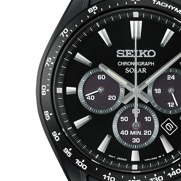 SEIKO Selection S Series SBPY187 Black Solar Chronograph JDM Men's Watch