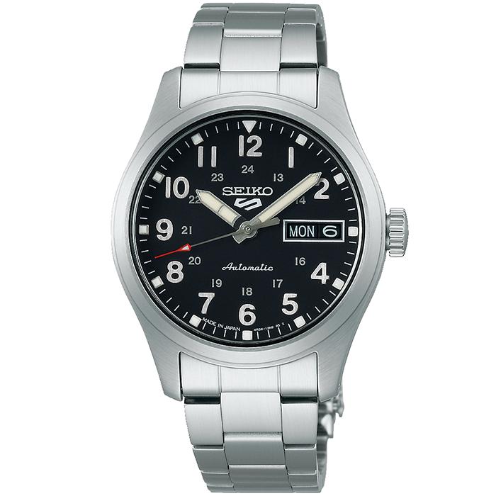 Seiko 5 Sports Field Sports Style Mid-Size SBSA197 Men's and Women's Mechanical Watch with Black Dial