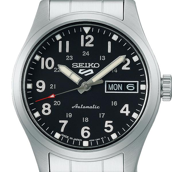 Seiko 5 Sports Field Sports Style Mid-Size SBSA197 Men's and Women's Mechanical Watch with Black Dial