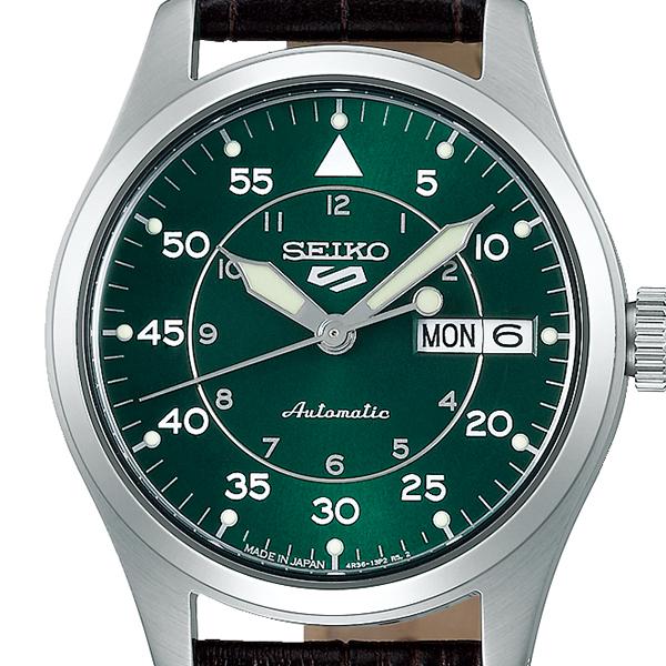 Seiko 5 Sports Field Suit Style Mid-Size SBSA203 Men's and Women's Mechanical Watch with Leather Strap