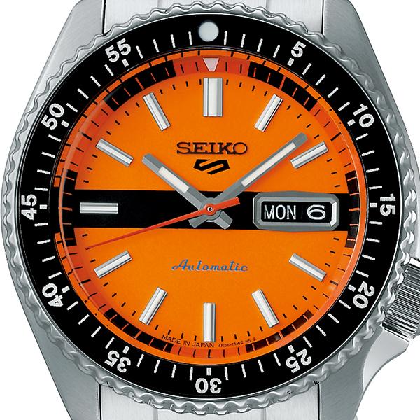 Seiko 5 Sports SKX Sports Style Retro Color Collection SBSA219 Men's Mechanical Automatic Watch in Orange