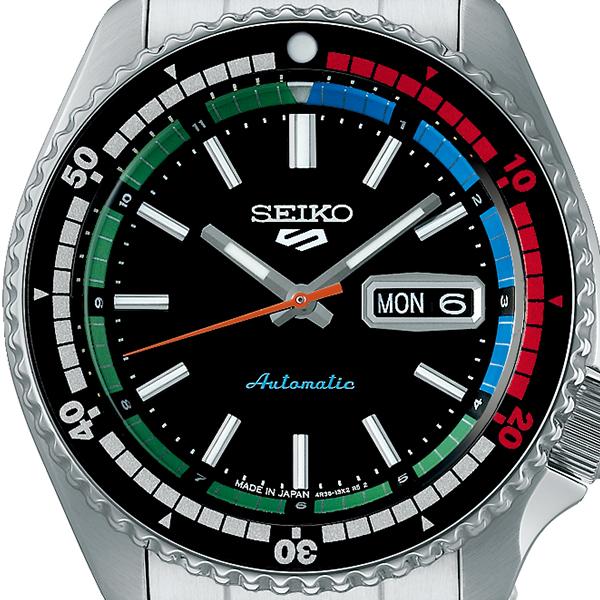 Seiko 5 Sports SKX Sports Style Retro Color Collection SBSA221 Men's Mechanical Automatic Watch, Black
