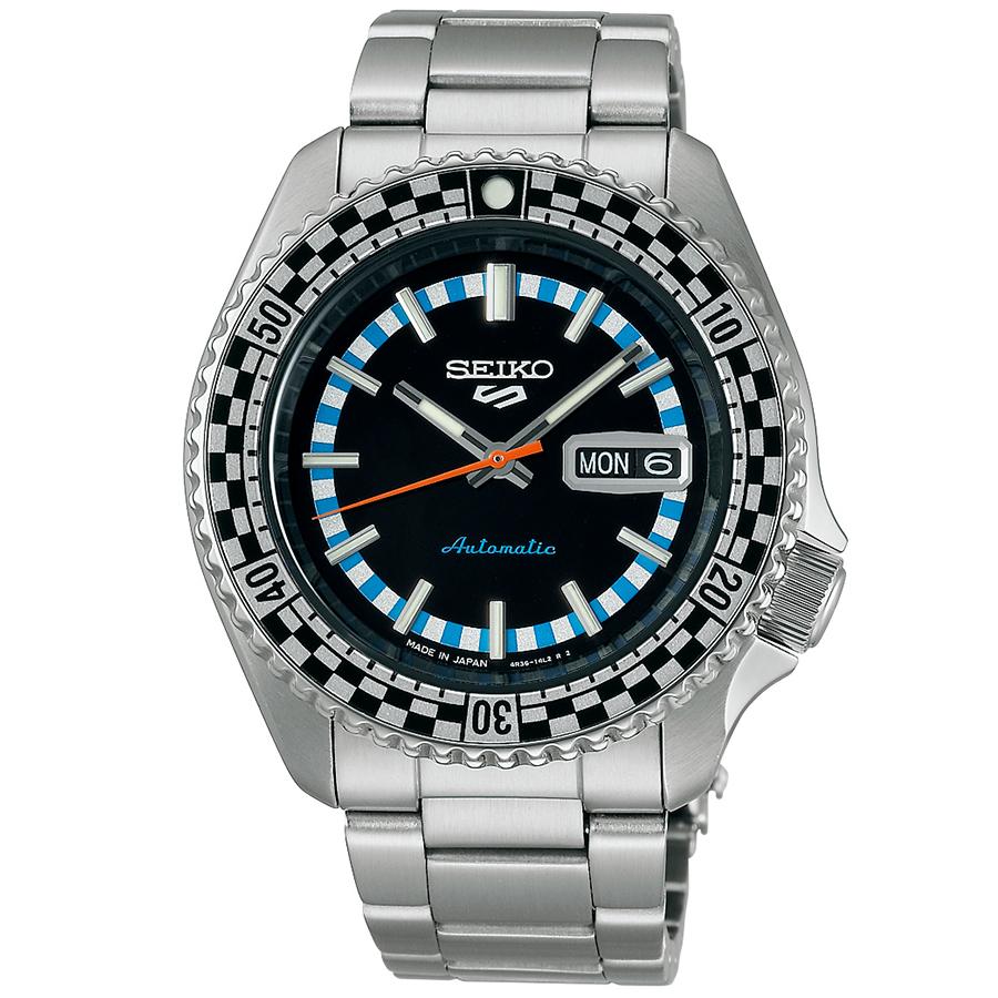 SEIKO 5 Sports SBSA245 Checkered Flag Black JDM Retro Automatic Men's Watch