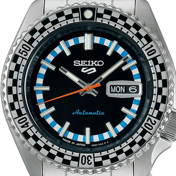 SEIKO 5 Sports SBSA245 Checkered Flag Black JDM Retro Automatic Men's Watch