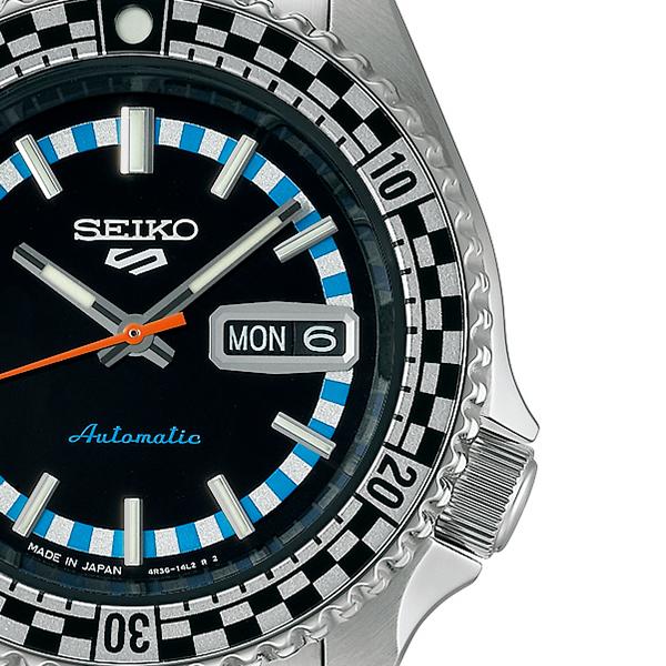 SEIKO 5 Sports SBSA245 Checkered Flag Black JDM Retro Automatic Men's Watch