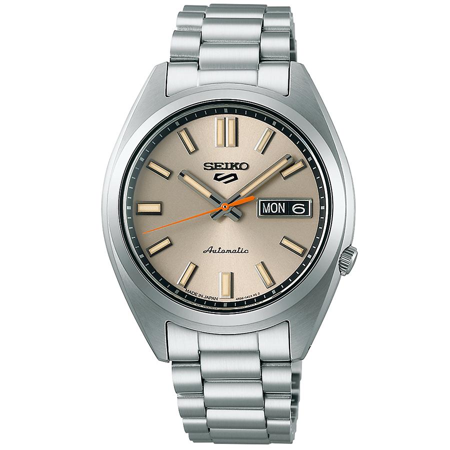 Seiko 5 Sports SNXS Sports Style Classic Sports Series SBSA257 Men's Mechanical Automatic Watch, Ivory