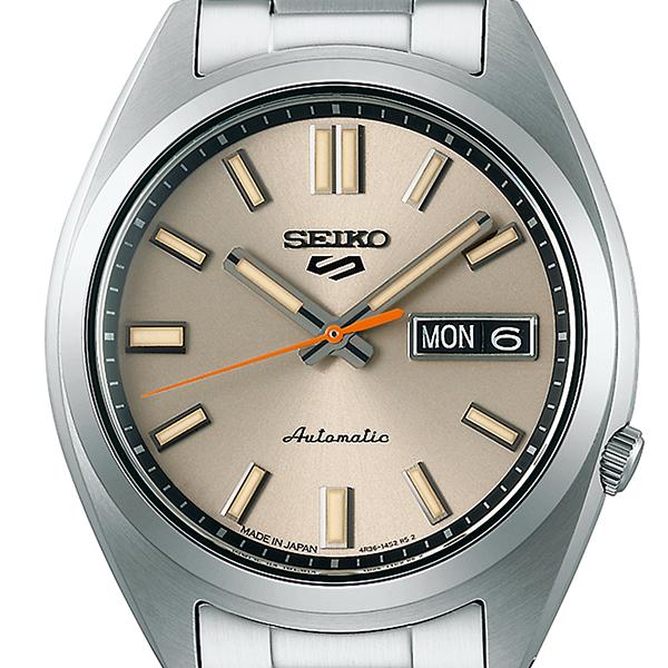 Seiko 5 Sports SNXS Sports Style Classic Sports Series SBSA257 Men's Mechanical Automatic Watch, Ivory